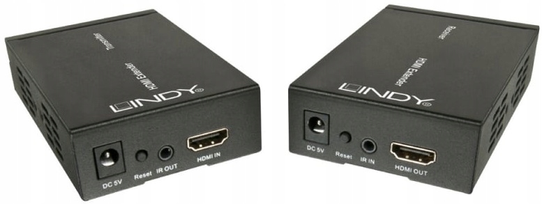 Extender HDMI&IR LINDY over 100Base-T IP czarny