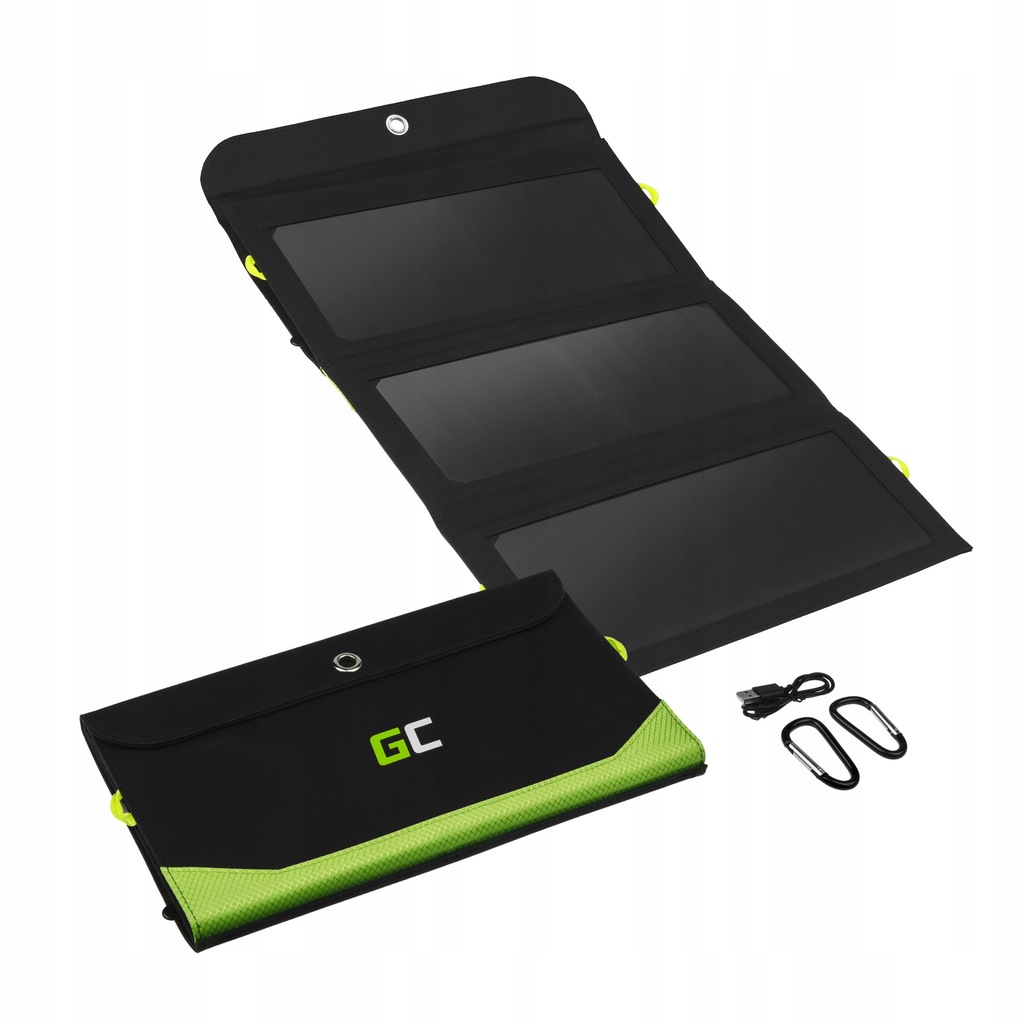 Ładowarka Solarna 21W 2xUSB Powerbank 6400mAh