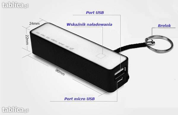 Power bank Ładowarka przenośna akumulator 2600 mAh