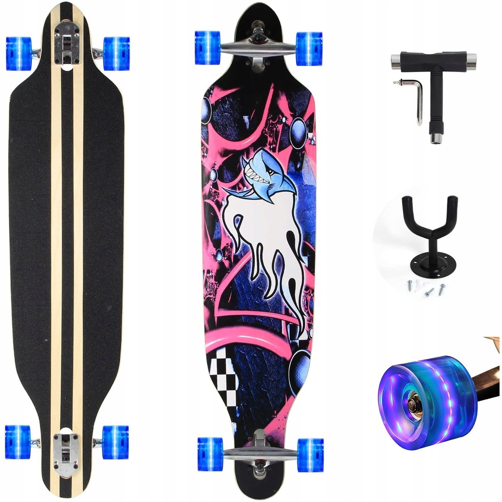 Deskorolka Longboard Yorbay Feldus 104cm koła LED