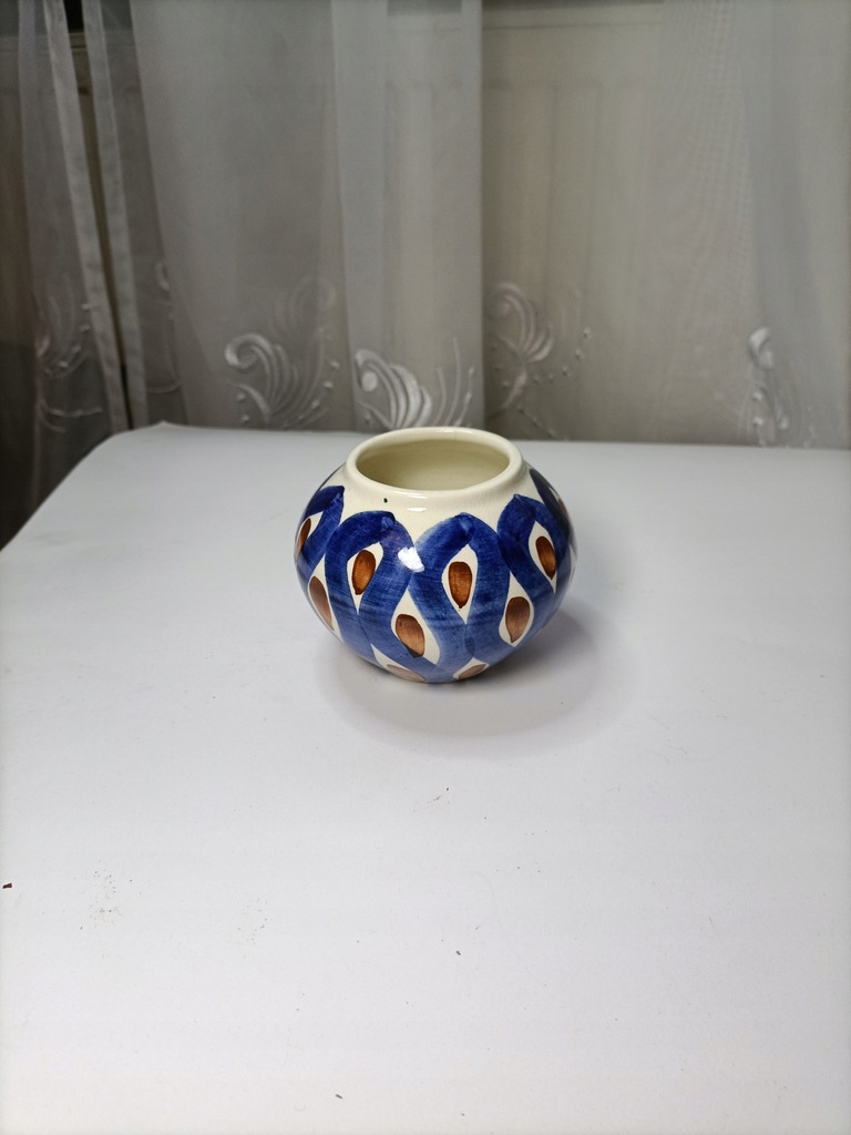 Fajans Włocławek wazonik kulka piłka Sowiński wz. 34 New look T17