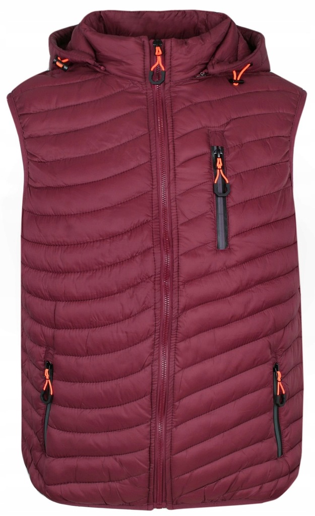 Praktyczy Bezrękawnik - Bordo - Wildfinder - 4XL