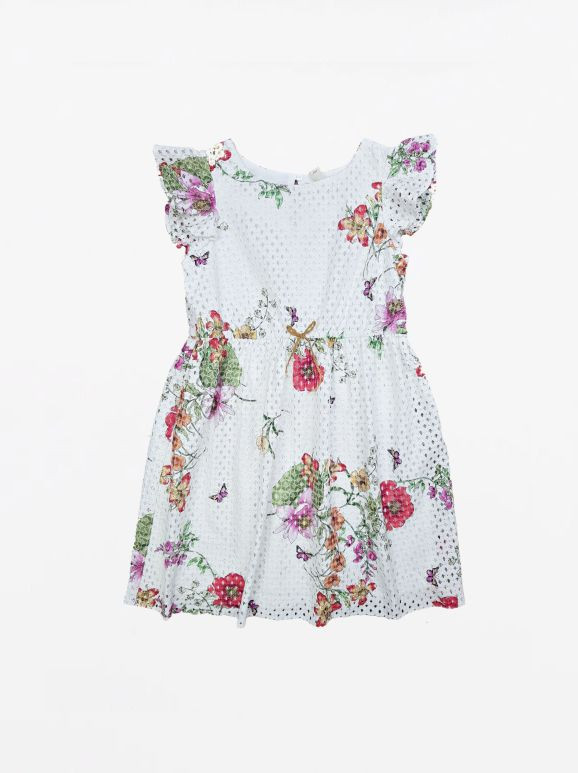Sukienka w kwiaty, Zara, Biały, 140