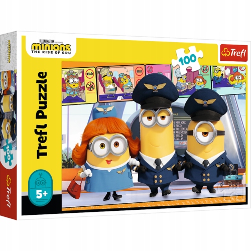 TREFL Puzzle 100 el. Minionki na lotnisku