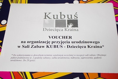 Voucher na organizację przyjecia urodzinowego