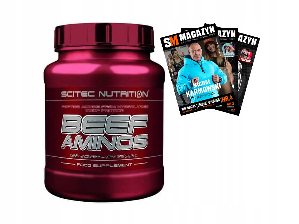 SCITEC BEEF AMINOS 500 TABL AMINOKWASY WOŁOWE BCAA