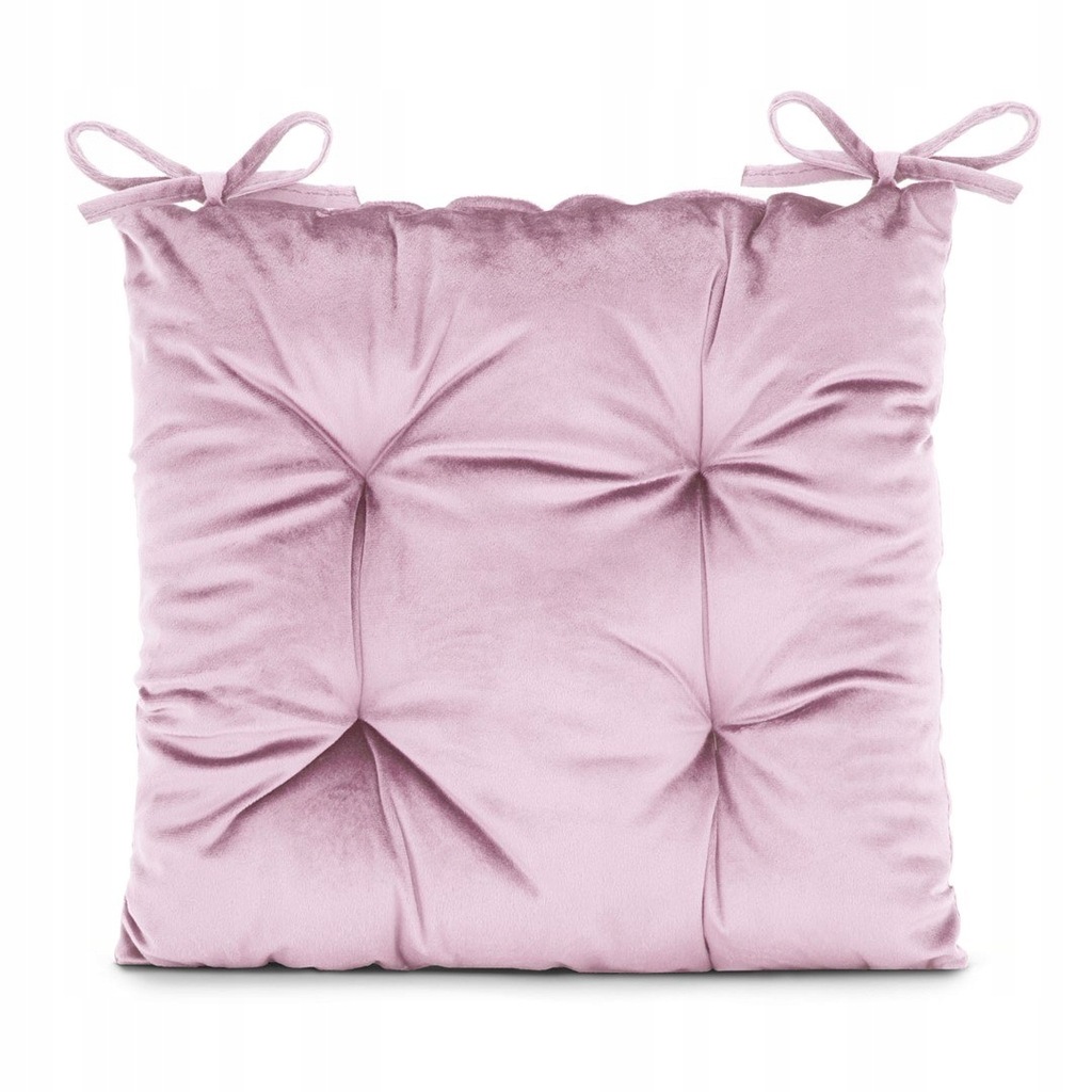 Poduszka na krzesło ALEKSA kolor pudrowy róż styl glamour do wewnątrz ameli
