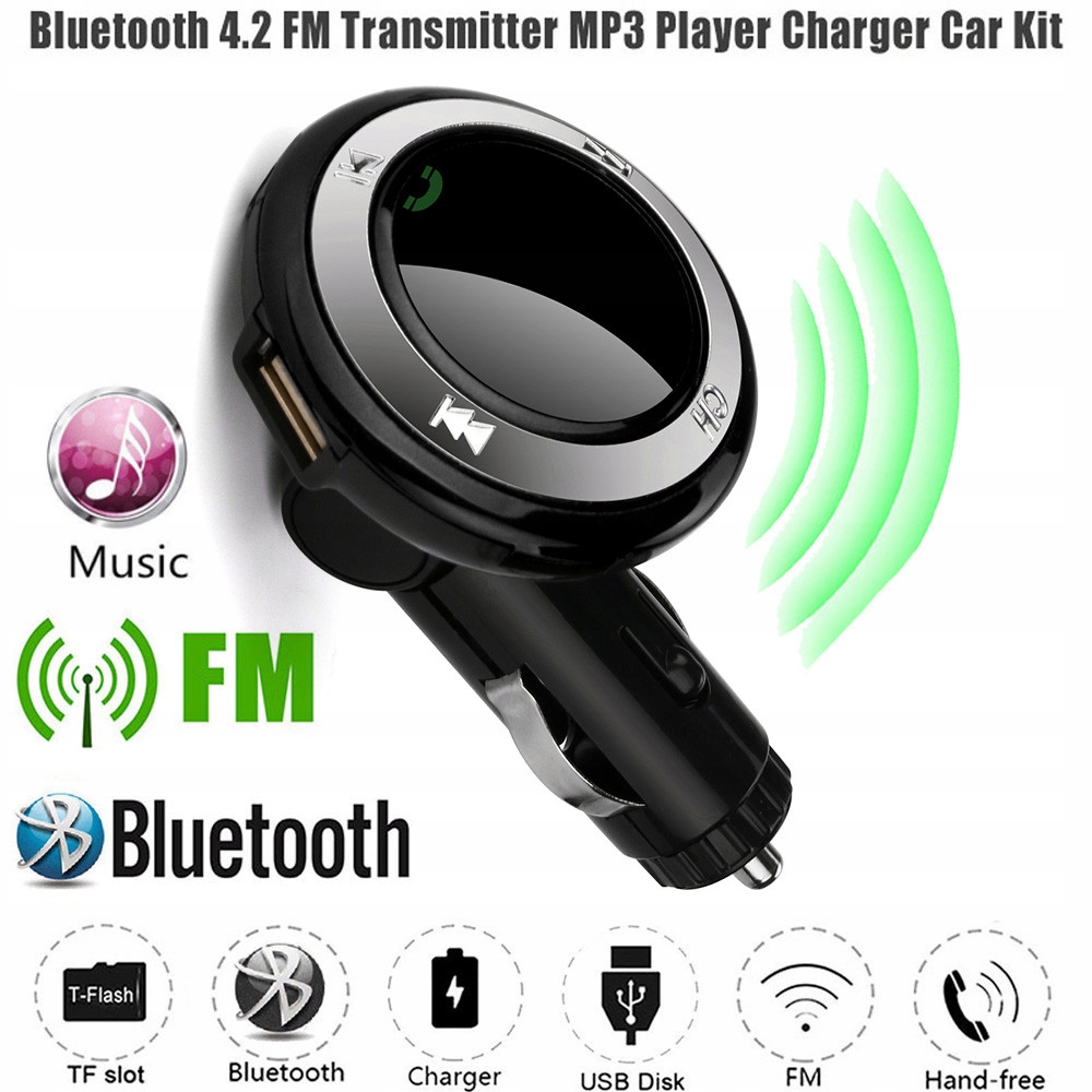 TRANSMITER FM BLUETOOTH Q9 AD2P USB MP3 LCD AUX