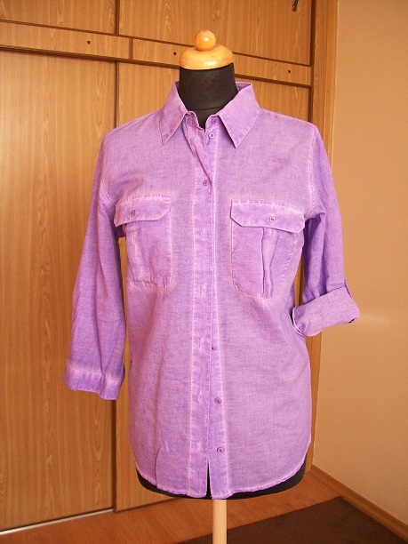 cienka fioletowa koszula - bluzka- super na upały