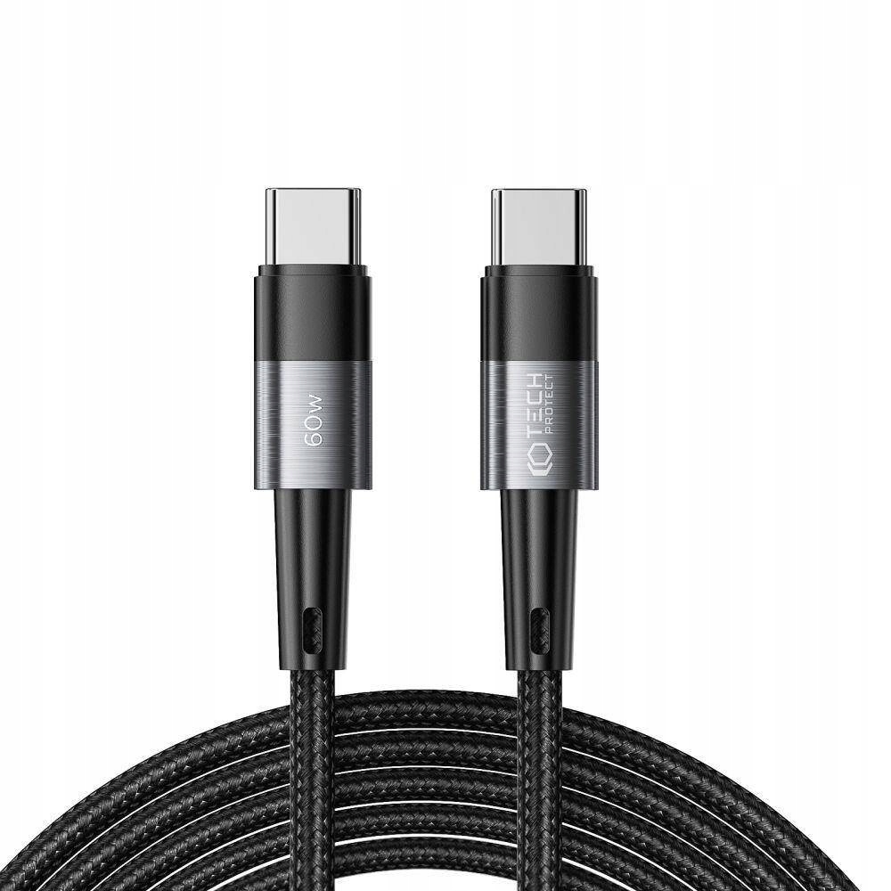 Kabel PD 60W 3A 3m USB-C - USB-C Tech-Protect UltraBoost szary