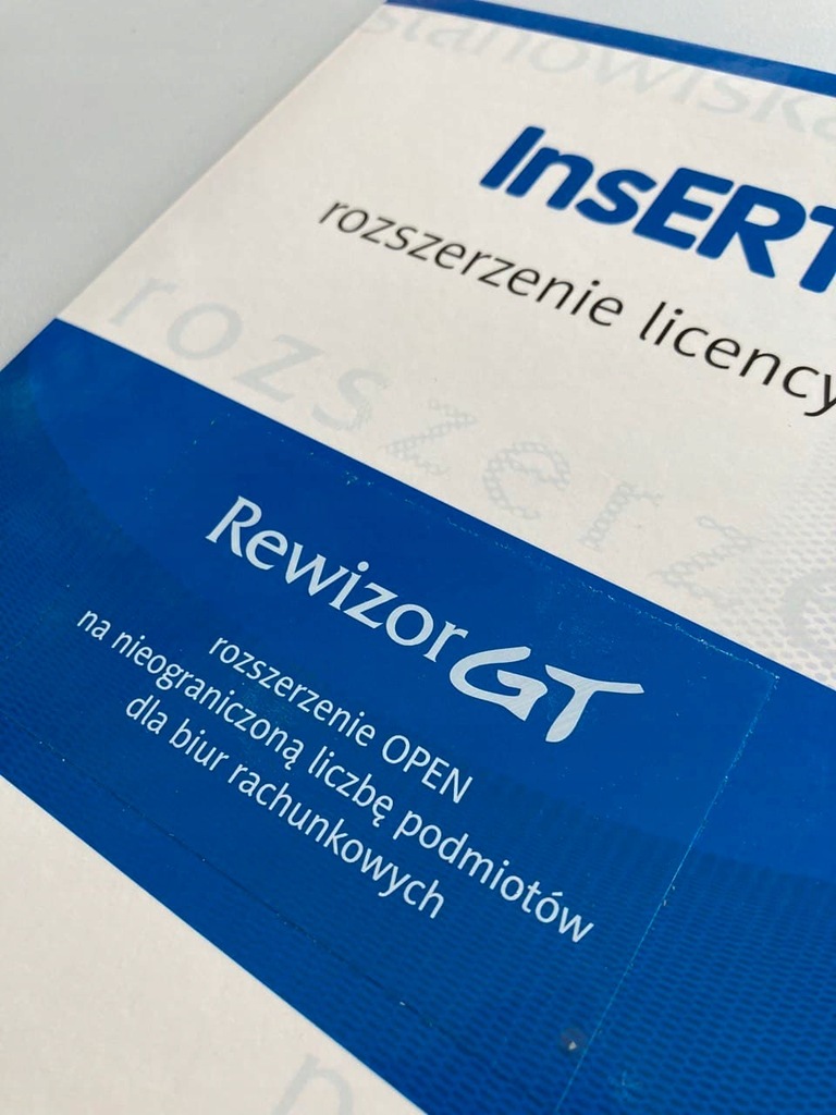 InsERT Rewizor GT rozszerzenie Open dla biur rach. 12649261135