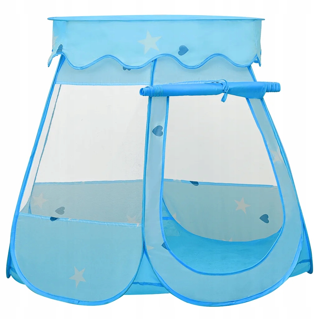 vidaXL Namiot do zabawy z 250 piłeczkami, niebieski, 102x102x82 cm