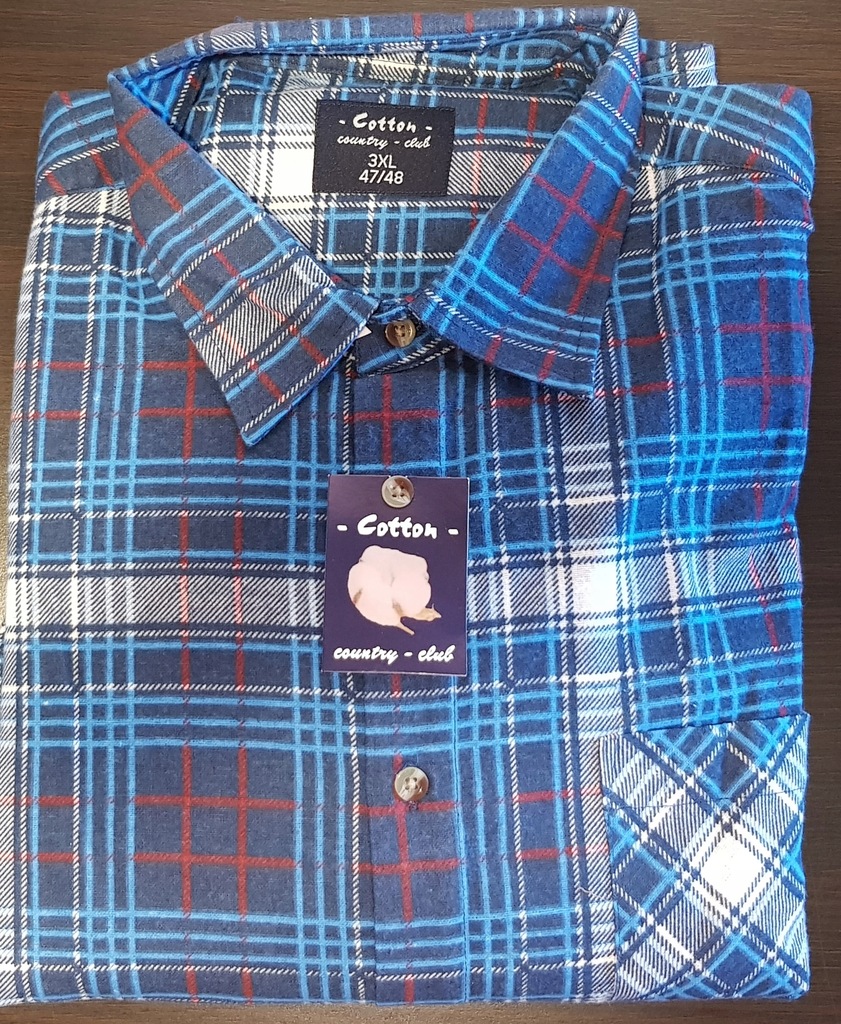 Koszula Flanelowa Cotton roz 3XL Bardzo Długa