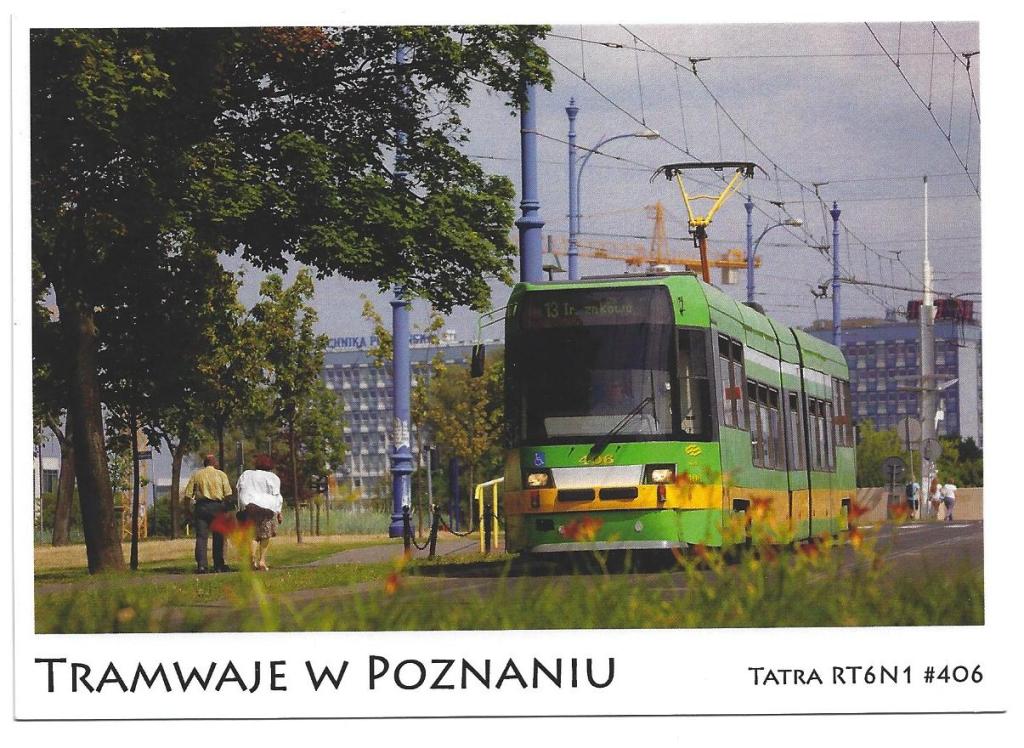 POZNAŃ , TRAMWAJ TATRA RT6N1 # 406