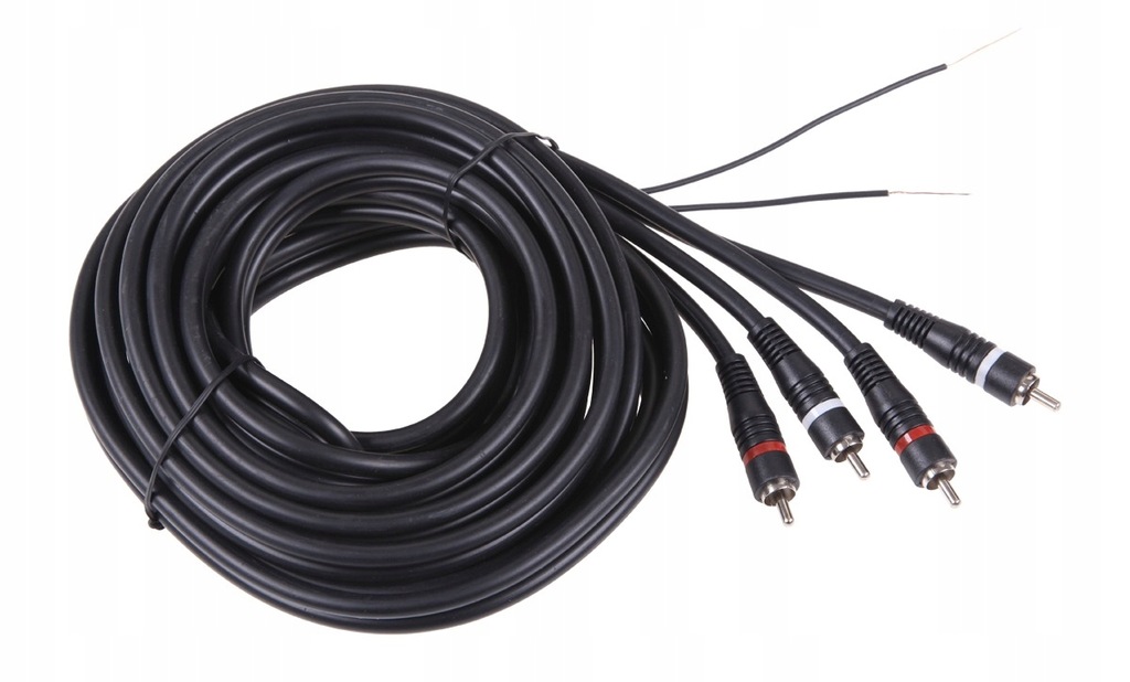 KPO2687-5 Kabel 2 x rca - 2 x rca z żyłą sterującą