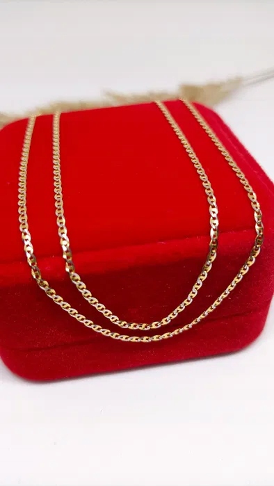Śliczny łańcuszek ze złota, złoto 585, Marino, prezent