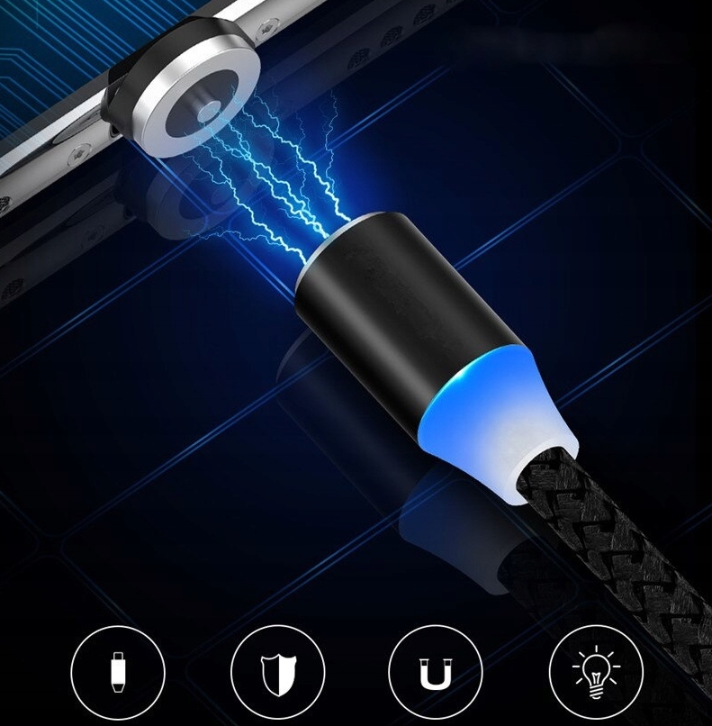 Купить Магнитный кабель USB-C для зарядки Micro iPhone, 2 м: отзывы, фото, характеристики в интерне-магазине Aredi.ru