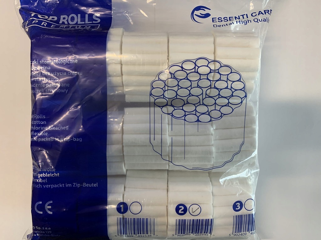 Wałeczki stomatologiczne bawełniane Top Rolls