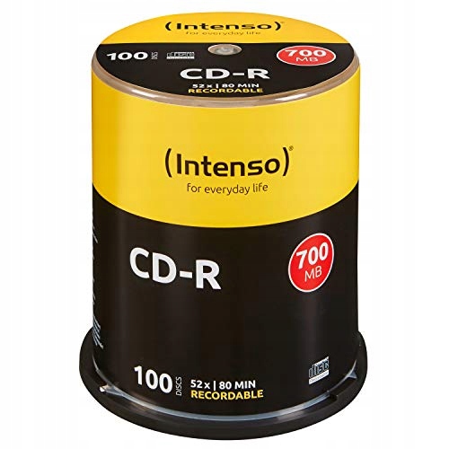 Płyty Intenso CD-R 700MB 52x Speed 100 sztuk