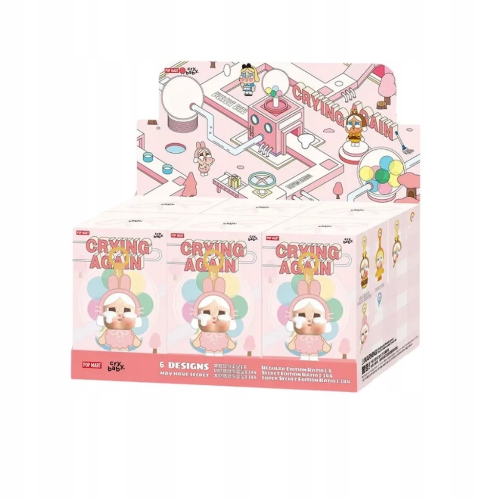 Zestaw Laleczek 6 sztuk Pop Mart Crying Again Series Display