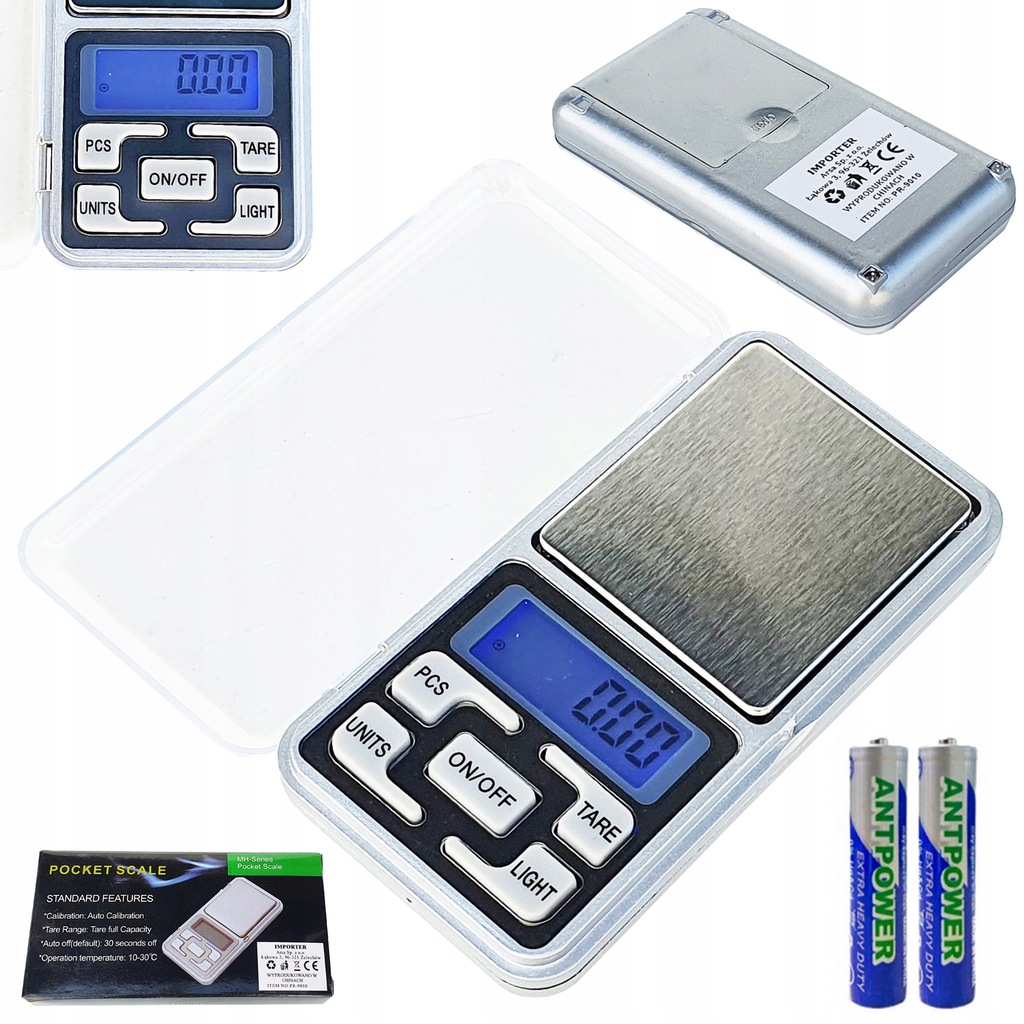 WAGA ELEKTRONICZNA JUBILERSKA 200G/0,01G + BATERIE