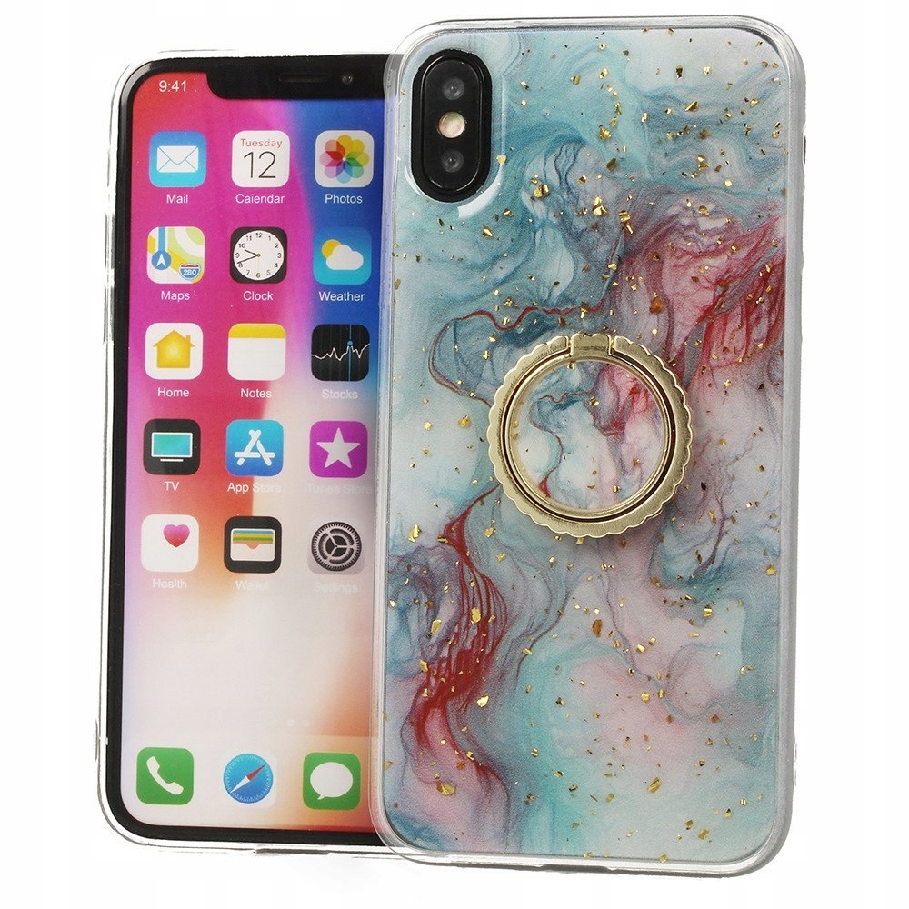 Etui SAMSUNG GALAXY A50 / A30S Marble Ring turkuso