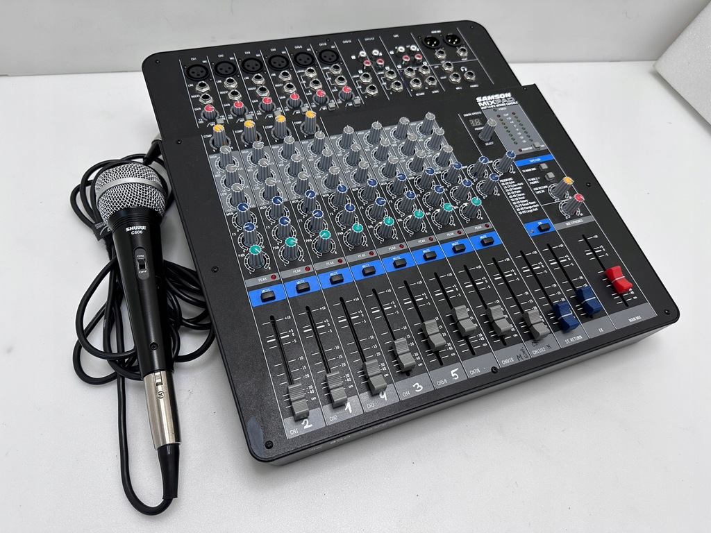 Mixer dźwięku Samson MixPad MXP144FX + Mikrofon Shure C606 (A)