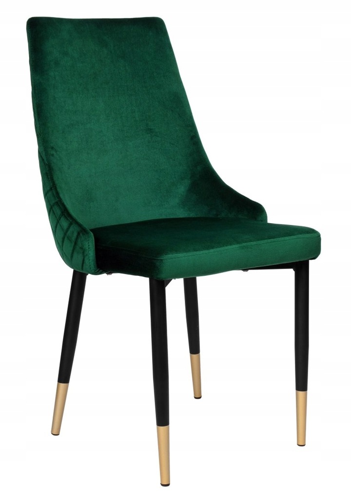 KRZESŁO WELUROWE TAPICEROWANE VERMONT VELVET CIEMNOZIELONE
