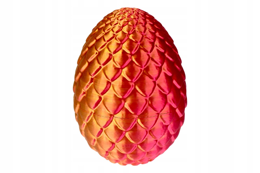 Smocze jajko druk 3D PLA Gold Red