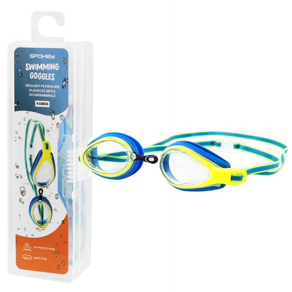 Okulary pływackie Spokey KOBRA filtr UV + etui