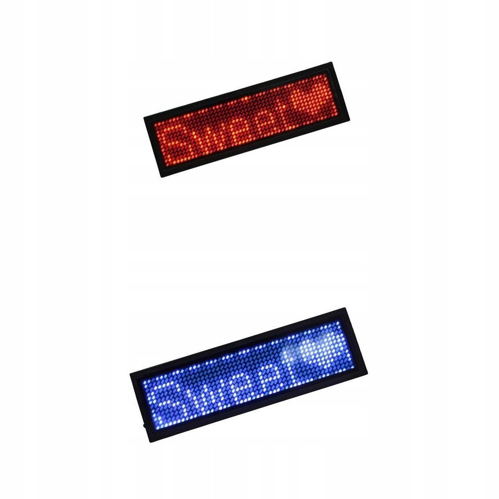 2Pcs LED Name Tag, Name Badge Rechargeable