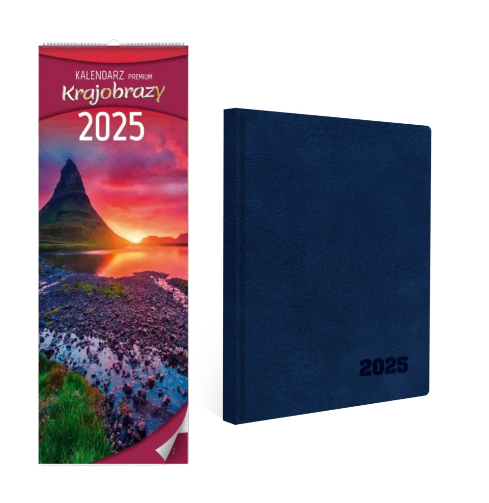 Zestaw dwóch kalendarzy KSIĄŻKOWY 205x283mm + ścienny na 2025 rok