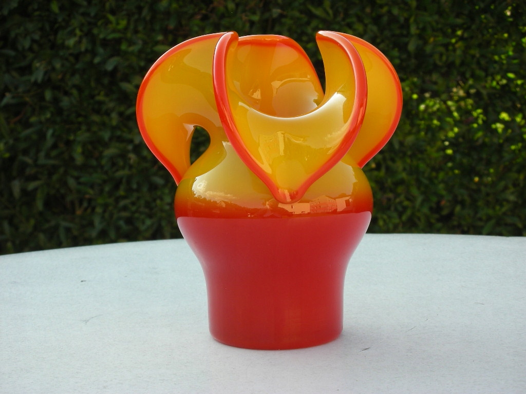 WAZON OSIOŁEK POMARAŃCZOWO-ŻÓŁTO-CZERWONY -PIĘKNY