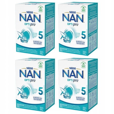 NESTLE NAN OPTIPRO 5 produkt na bazie mleka 4x650g