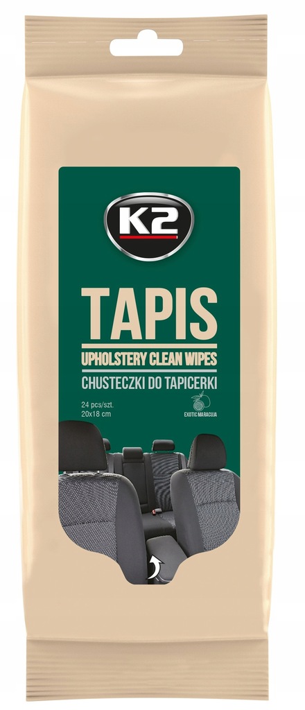 K2 TAPIS wipes CHUSTECZKI nawilżone do TAPICERKI