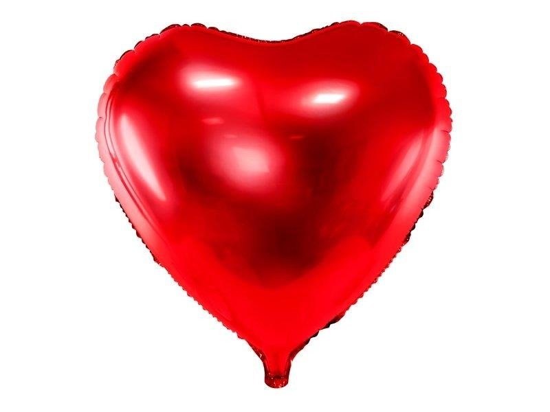 Balon foliowy Serce XXL, 61cm, Czerwone