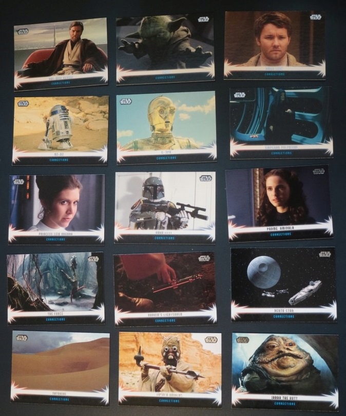 Star Wars Legacy Connections komplet 15 kart USA