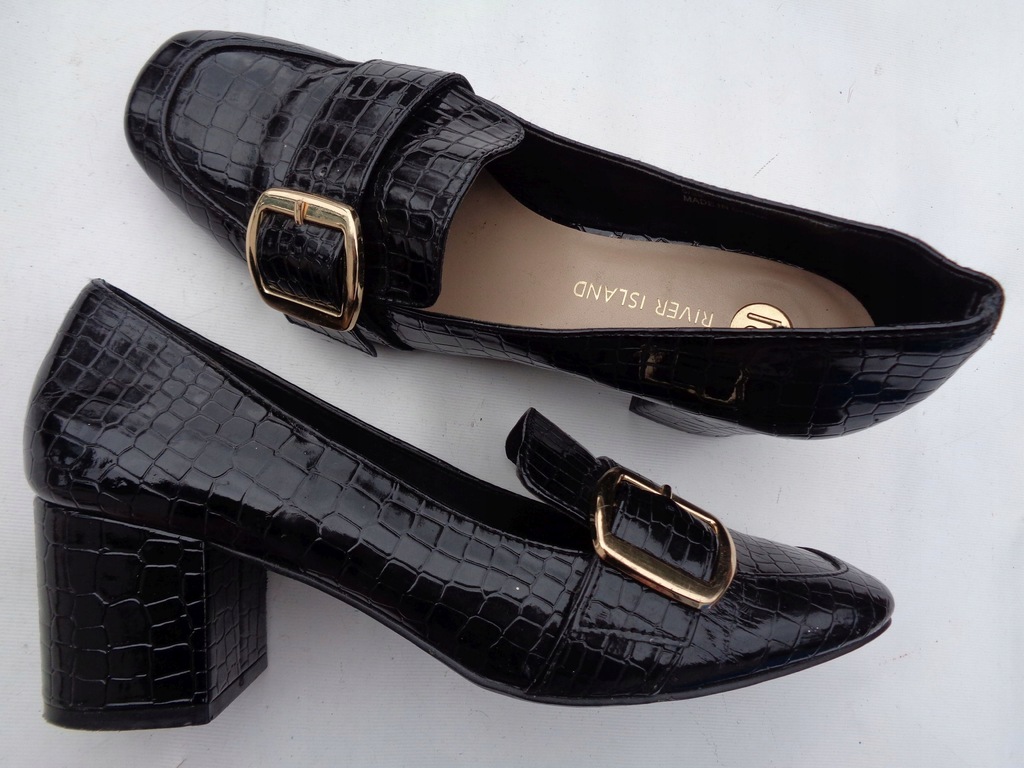 RIVER ISLAND BUTY 38 PÓŁBUTY WSUWKI LOAFERSY