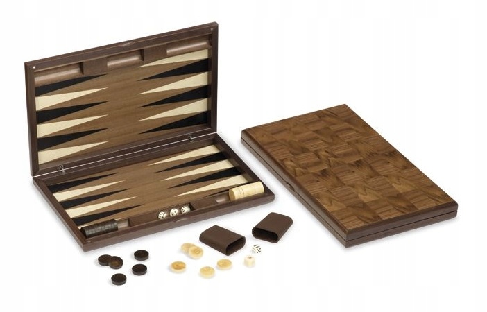 Dal Negro backgammon 50,5 x 31 x 5 cm drewno brązo