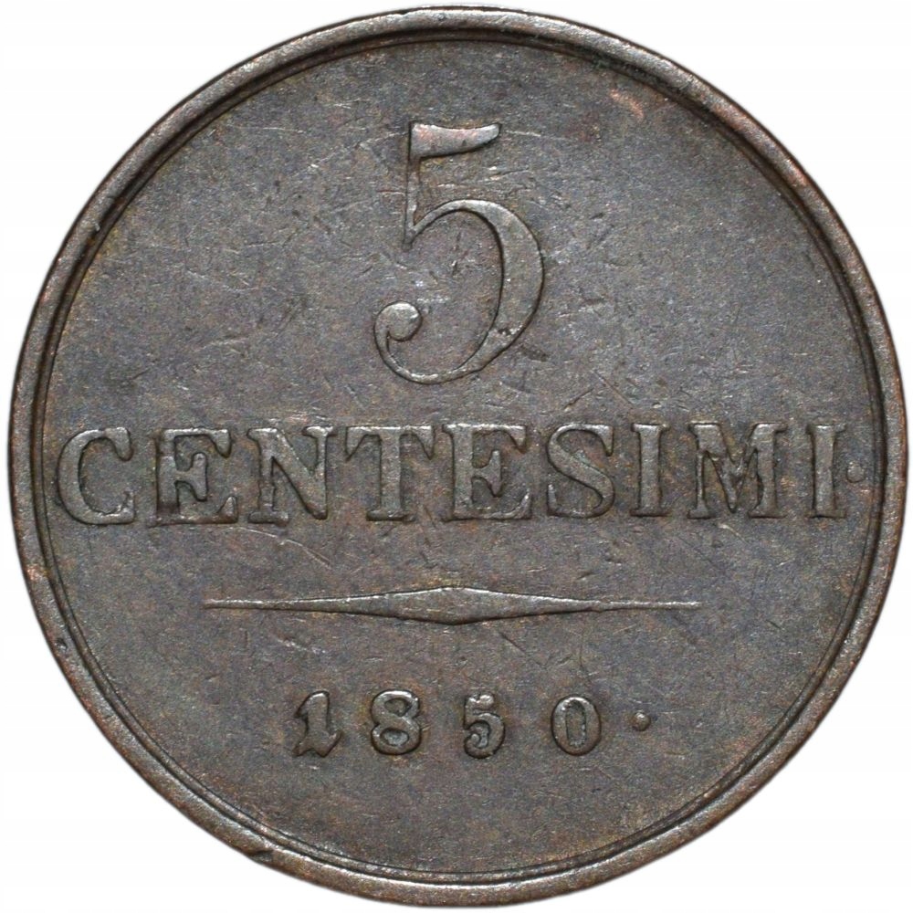 Lombardia Wenecja 5 centesimi 1850