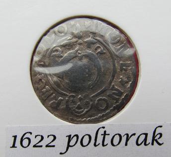 ZYGMUNT III WAZA-PÓŁTORAK 1622 -Ag = ORGINAŁ !