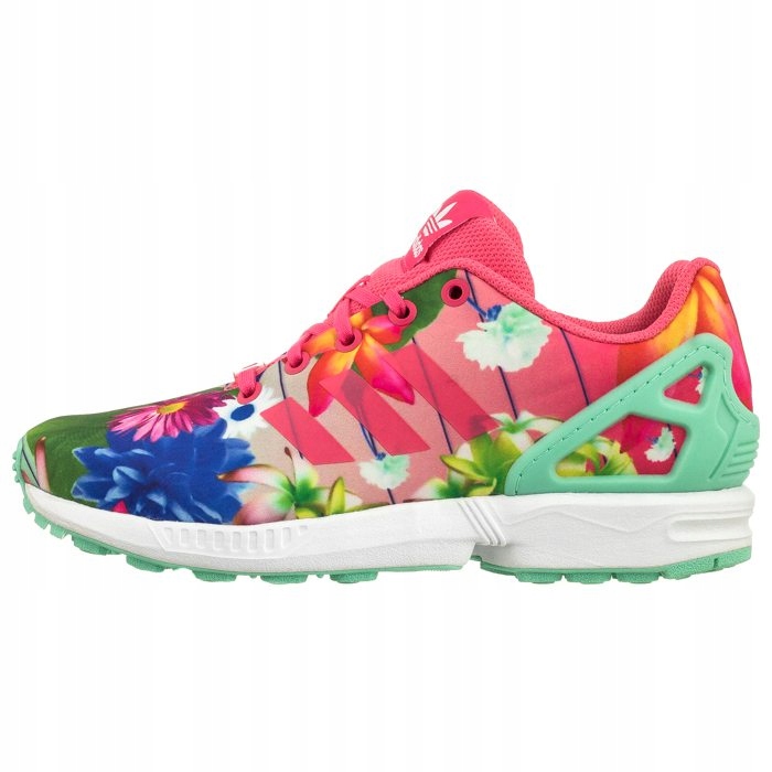 もも Buty Sportowe adidas ZX Flux J CM8135 w Kwiaty - 7604989071