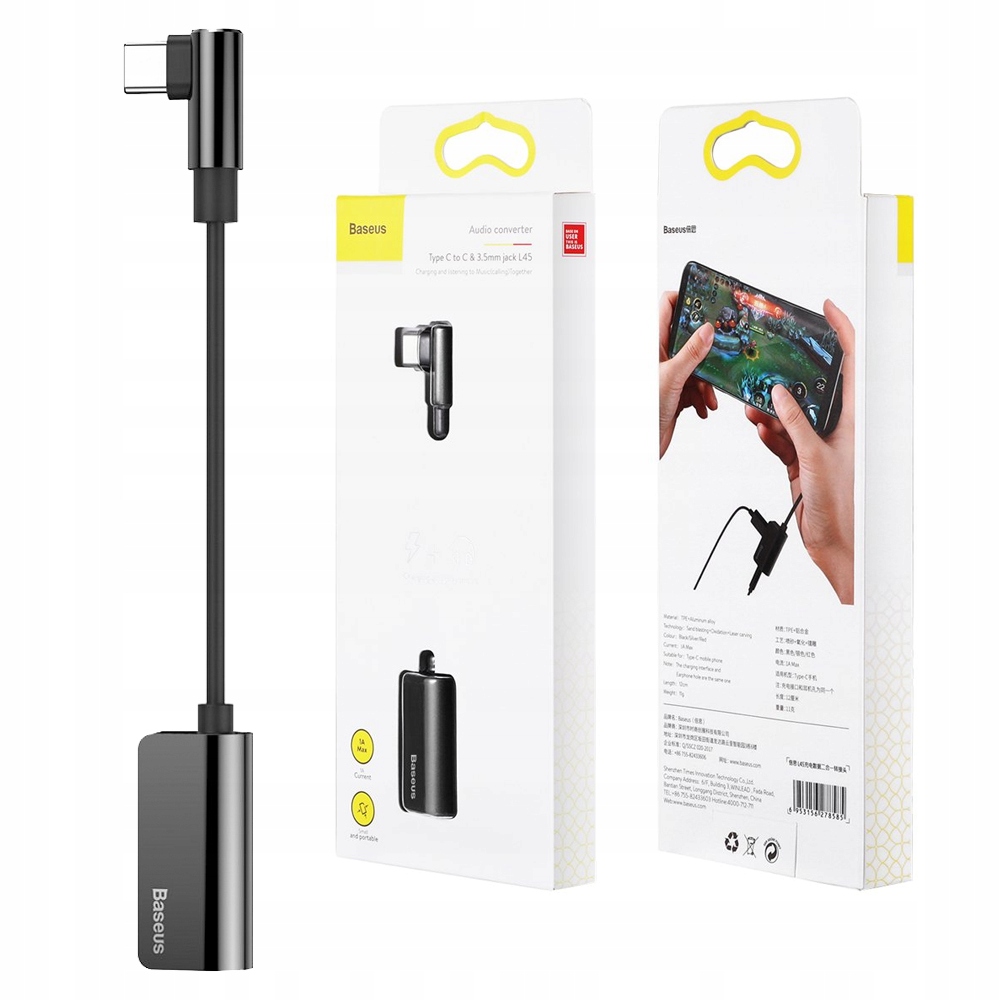 Baseus Adapter z USBC na Minijack 3,5MM + USBC 11628788160