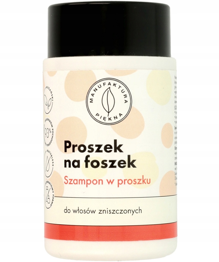 MANUFAKTURA PIĘKNA delikatny szampon w proszku do zniszczonych
