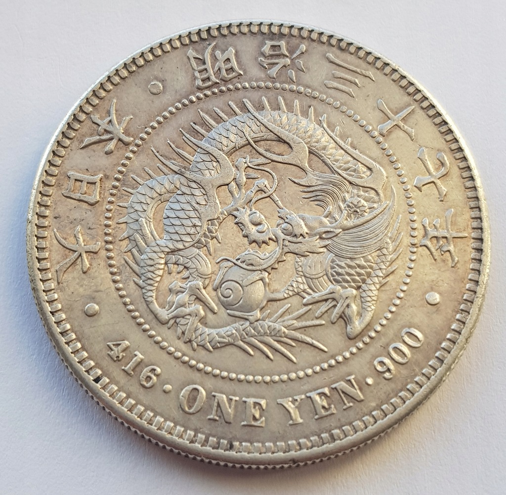 Japonia, 1 Yen (1904) Y#A25.3 PIĘKNY STAN