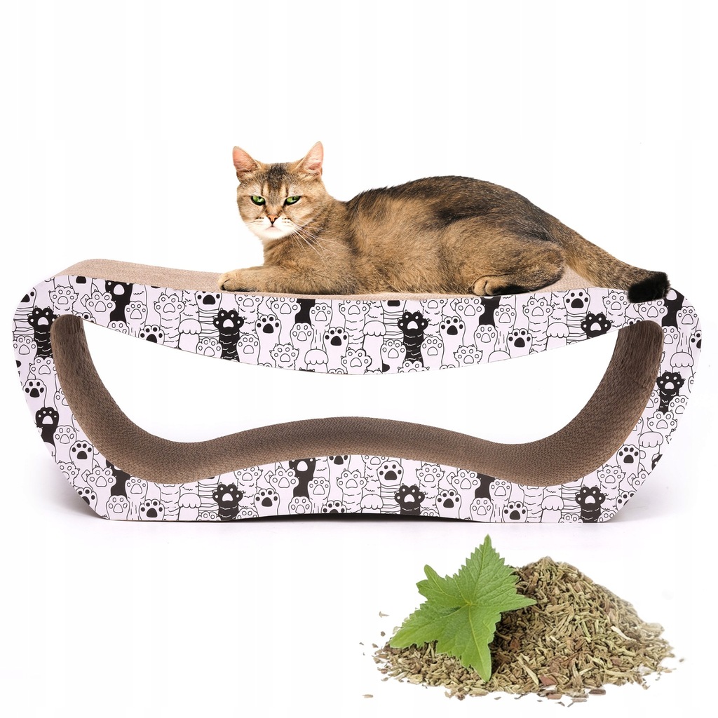 DRAPAK DLA KOTA TEKTUROWY DUŻY legowisko do drapania LEŻAK KARTONOWY