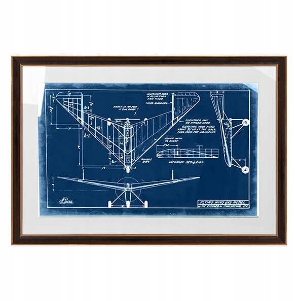 Obraz na ścianę samolot MECHANICAL MOTH KH1501100259 King Home niebieski cz