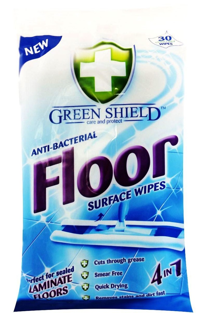 GREEN SHIELD FLOOR WIPES antibacterial 30szt