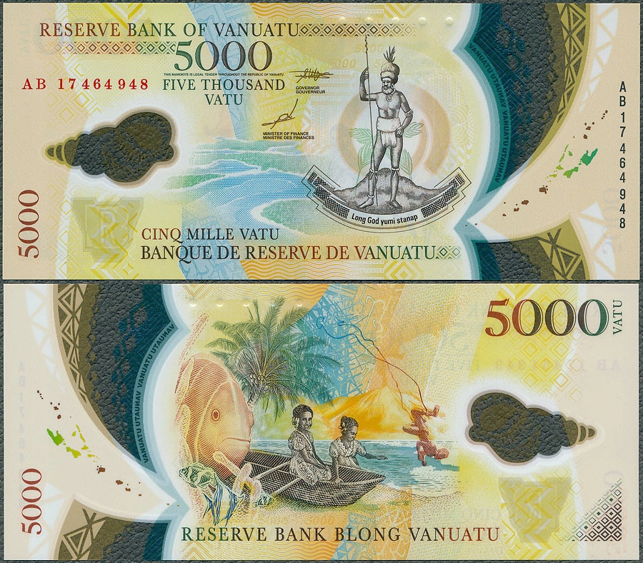 Vanuatu - 5000 Vatu 2017 * P17 * ryby * polimer