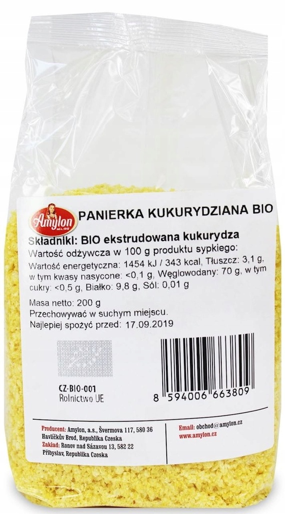 PANIERKA KUKURYDZIANA BIO 200 g - AMYLON